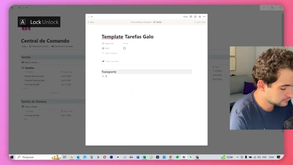 Creating templates for tasks in Notion